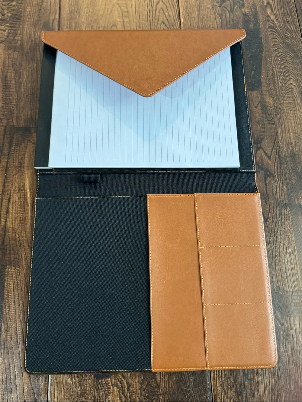 Eccolo Leather Tablet Folio in Cognac Brown